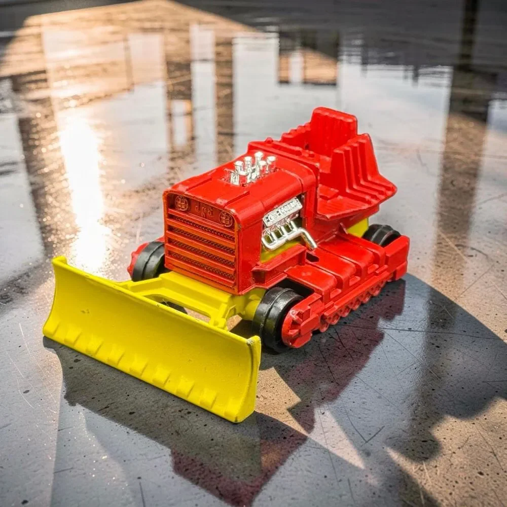 Vintage 1974 Matchbox Lesney Super Kings K-23 Red & Yellow Super Bulldozer A67